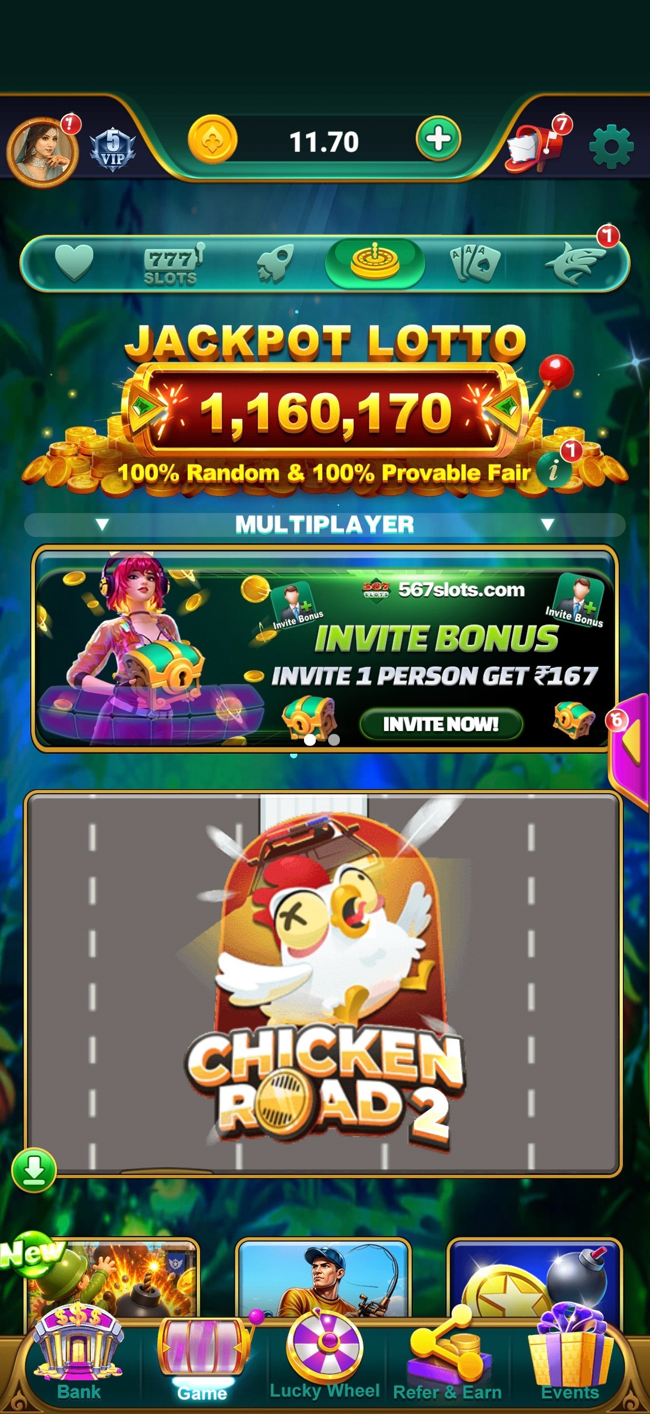 Chicken Road game in 567 game apk — cross the road and multiply your wins
