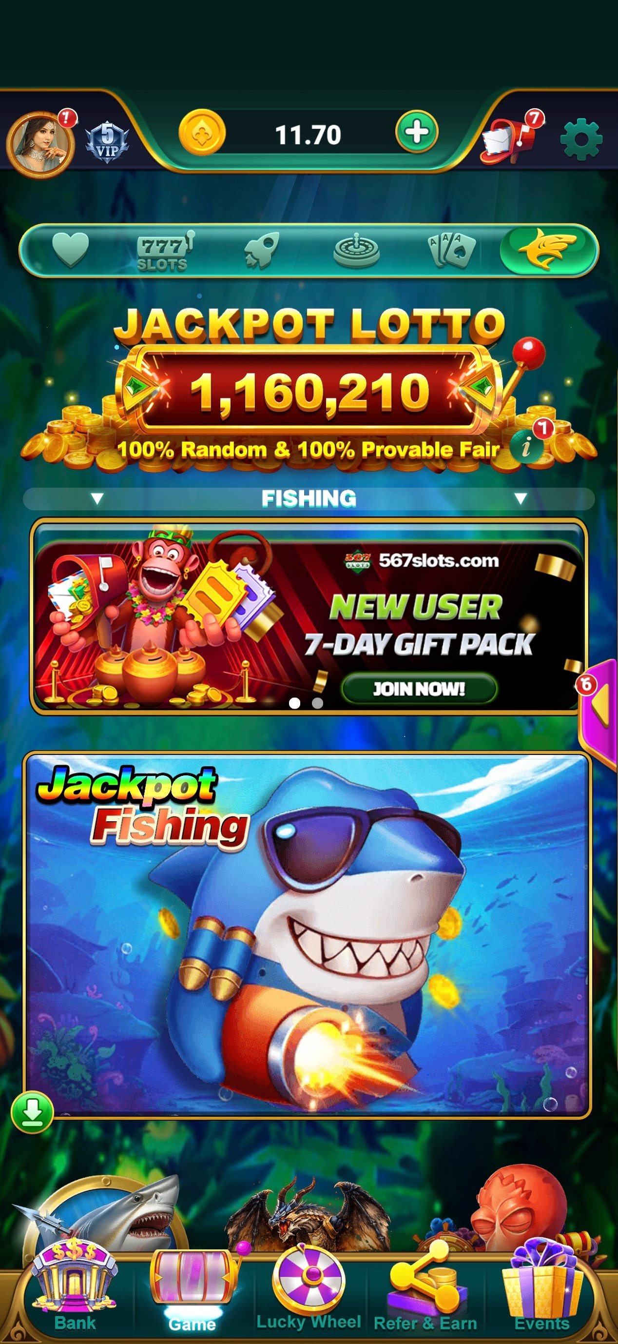 567 jackpot fishing game in 567 slots apk — shoot fish to win the 567 jackpot