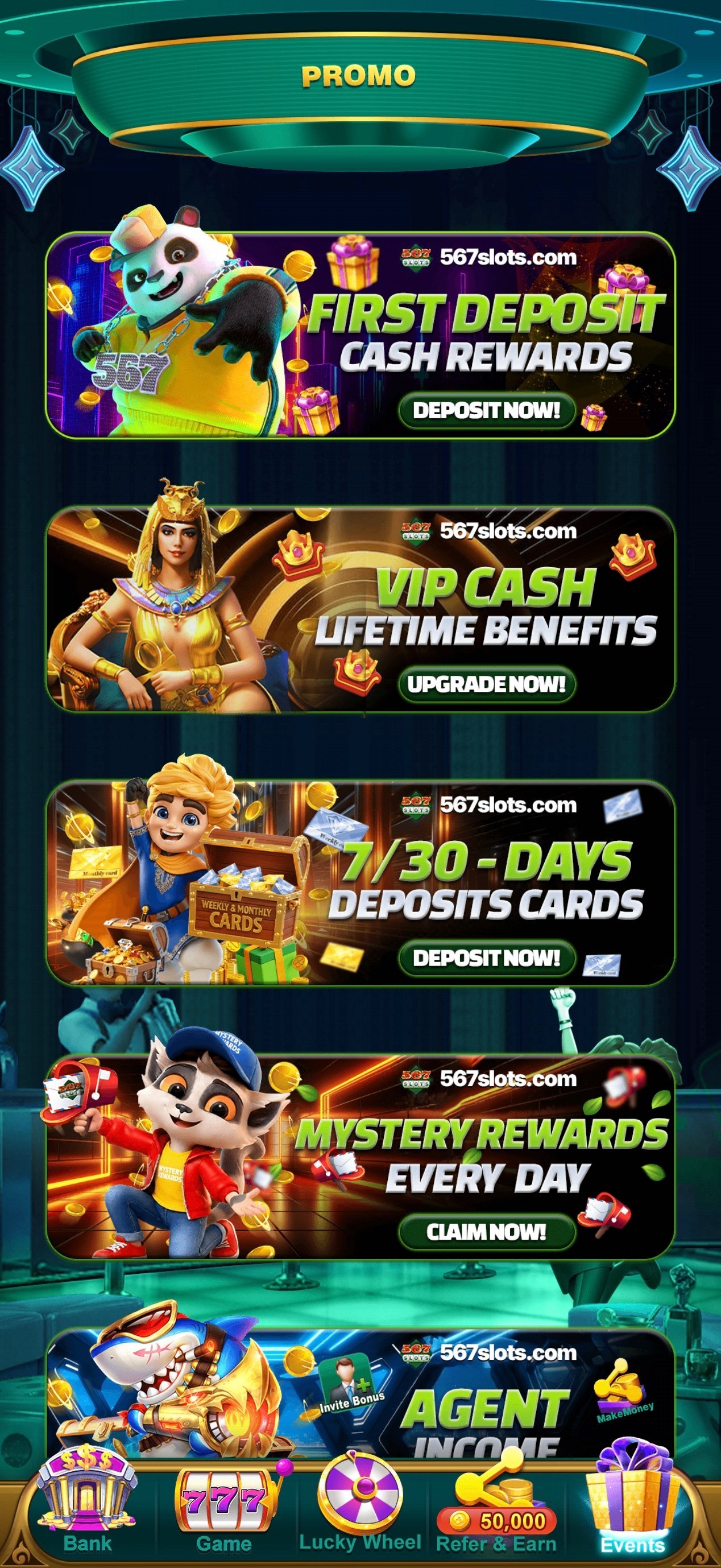 567 slots promotions — daily bonuses, 567 spin events and deposit bonus offers